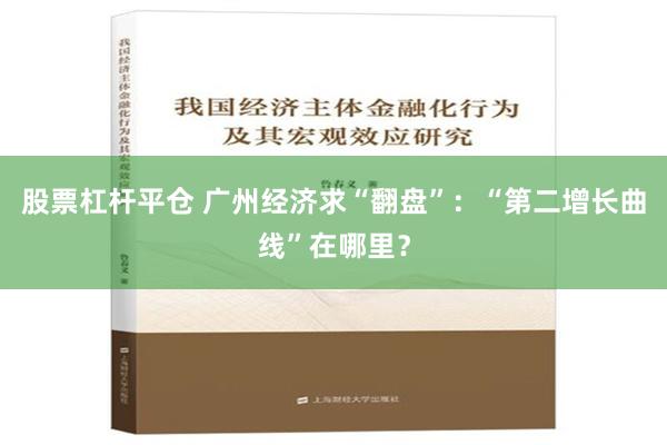 股票杠杆平仓 广州经济求“翻盘”：“第二增长曲线”在哪里？