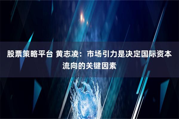 股票策略平台 黄志凌：市场引力是决定国际资本流向的关键因素